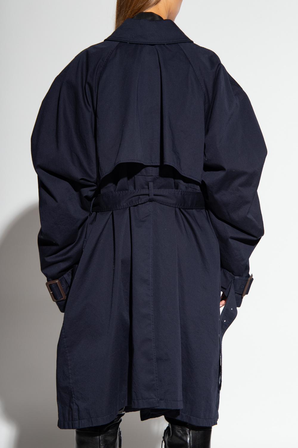 コート BALENCIAGA Women Coats 704550 TBP01 4063 Blue Navy blue Coat with pockets Balenciaga